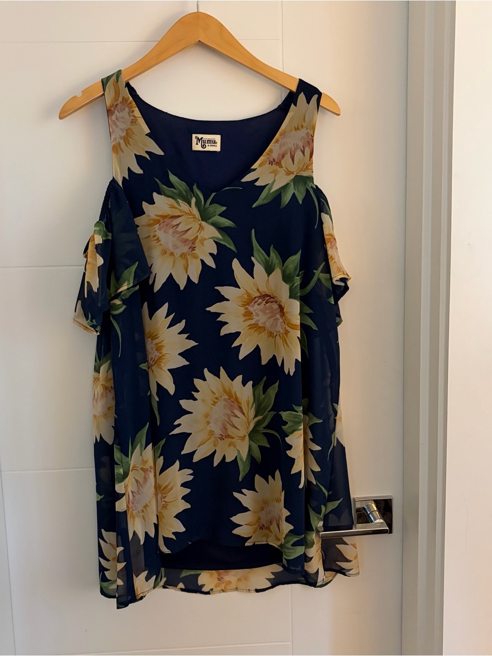 Show Me Your Mimi Sunflower Cold-Shoulder Dress